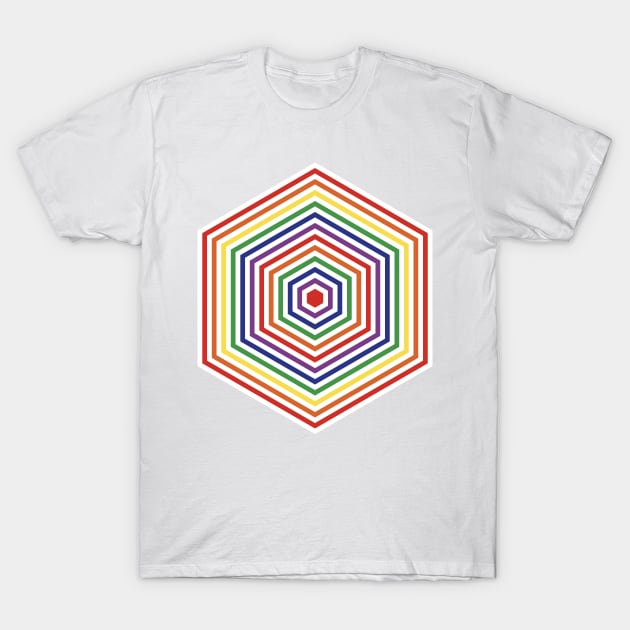 Retro Rainbow Hex T-Shirt by n23tees